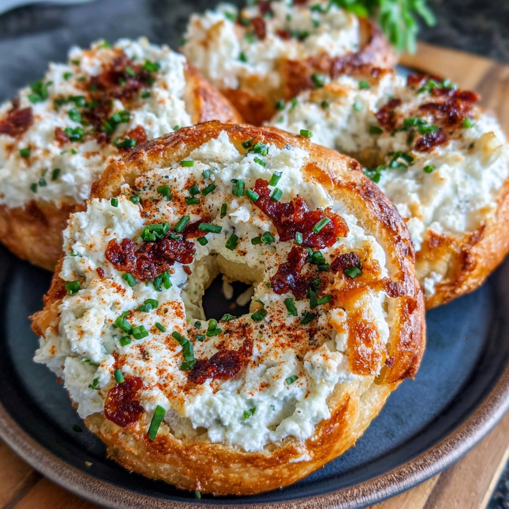 Protein Bagels With Cottage Cheese