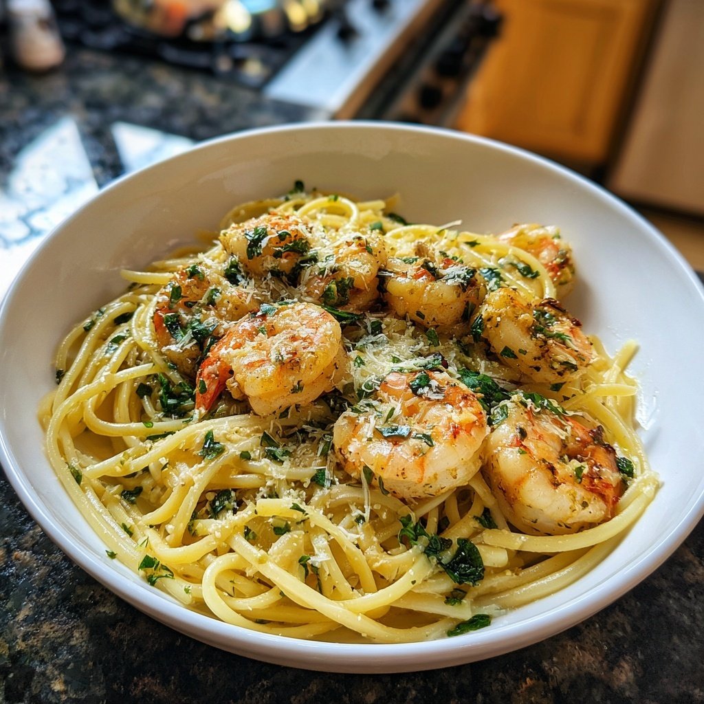 Garlic Butter Shrimp Pasta