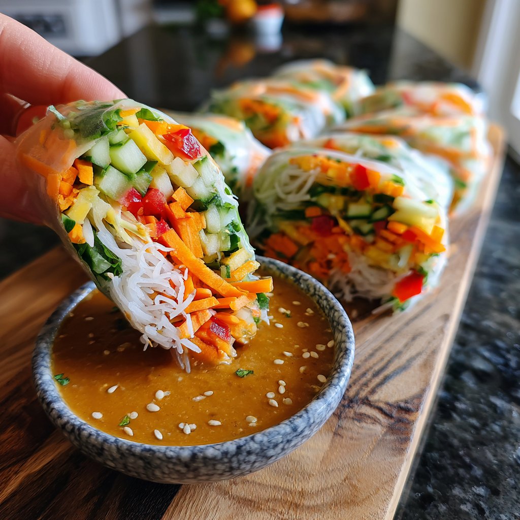 Super Bowl Veggie Spring Rolls