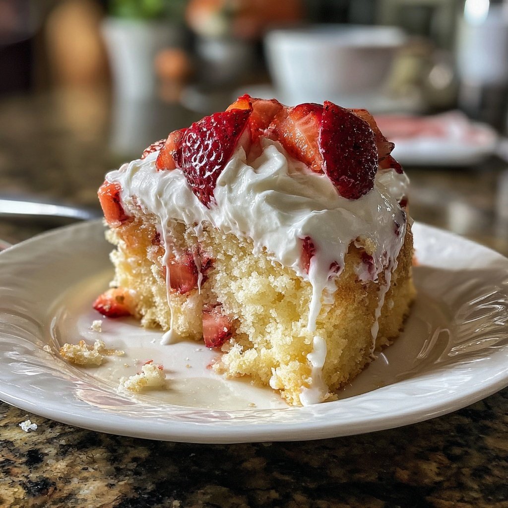 Strawberry Shortcake Poke Cake