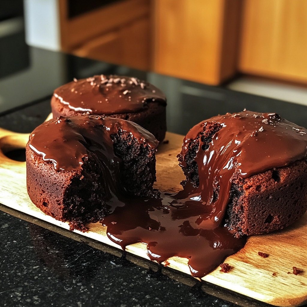 Dark Chocolate Lava Cakes