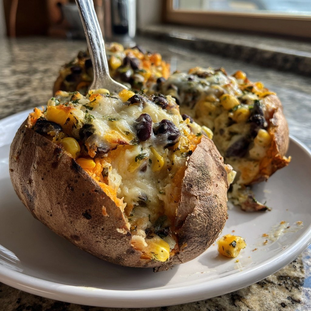 Valentine Dinner Stuffed Sweet Potatoes