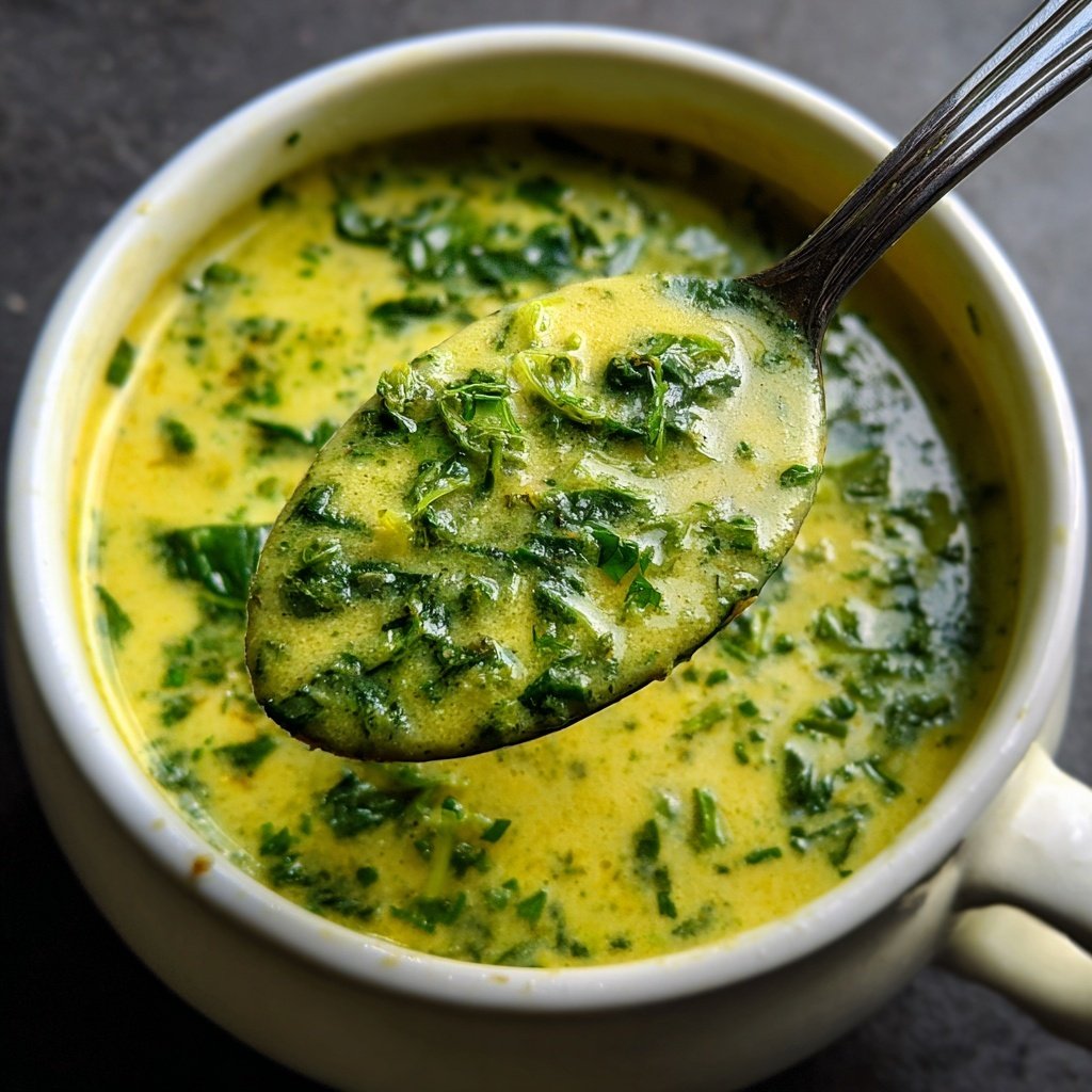 Creamy Lemon Spinach Soup