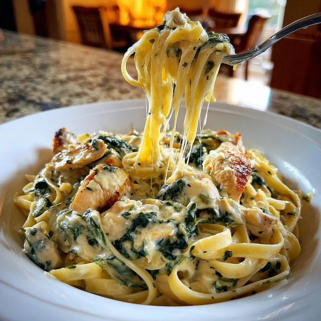 Creamy Spinach Chicken Pasta