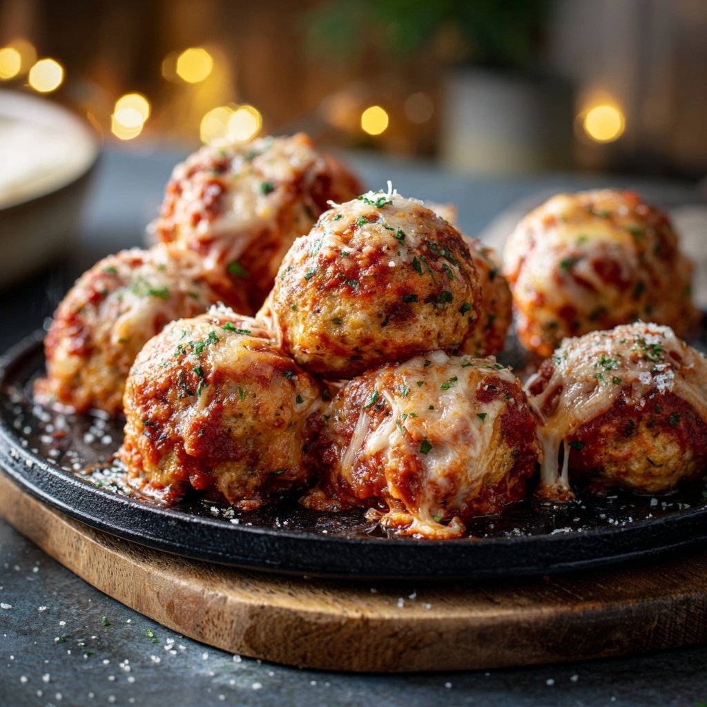Ground Chicken Parmesan Meatballs