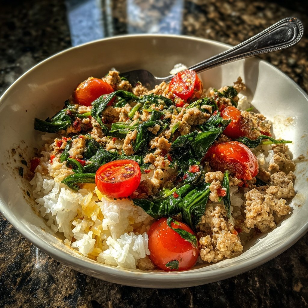 High Protein Turkey And Rice Bowl
