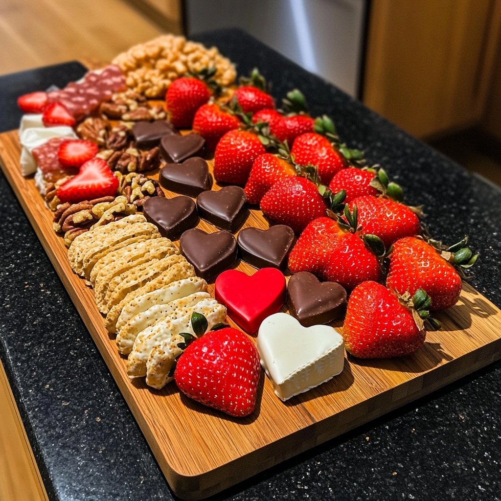 Valentines Charcuterie Board with Sweets