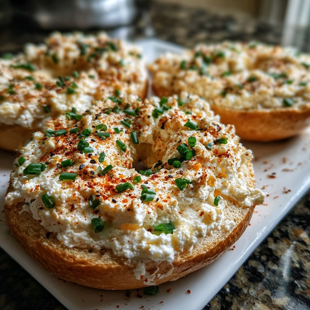 Protein Bagels With Cottage Cheese