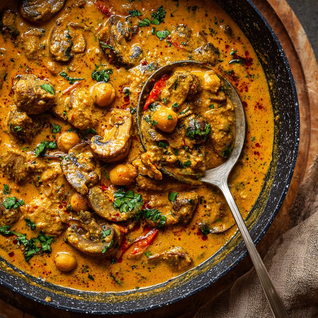 Creamy Mushroom Chickpea Curry