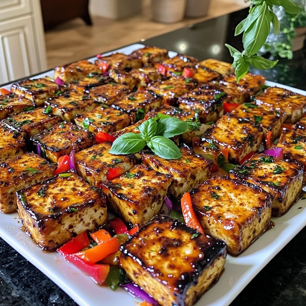 Healthy Roasted Tofu with Vegetables