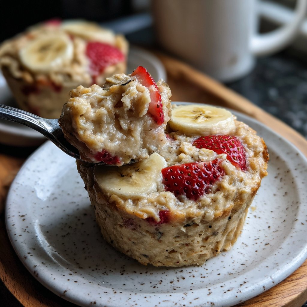 Strawberry Banana Oatmeal Cups