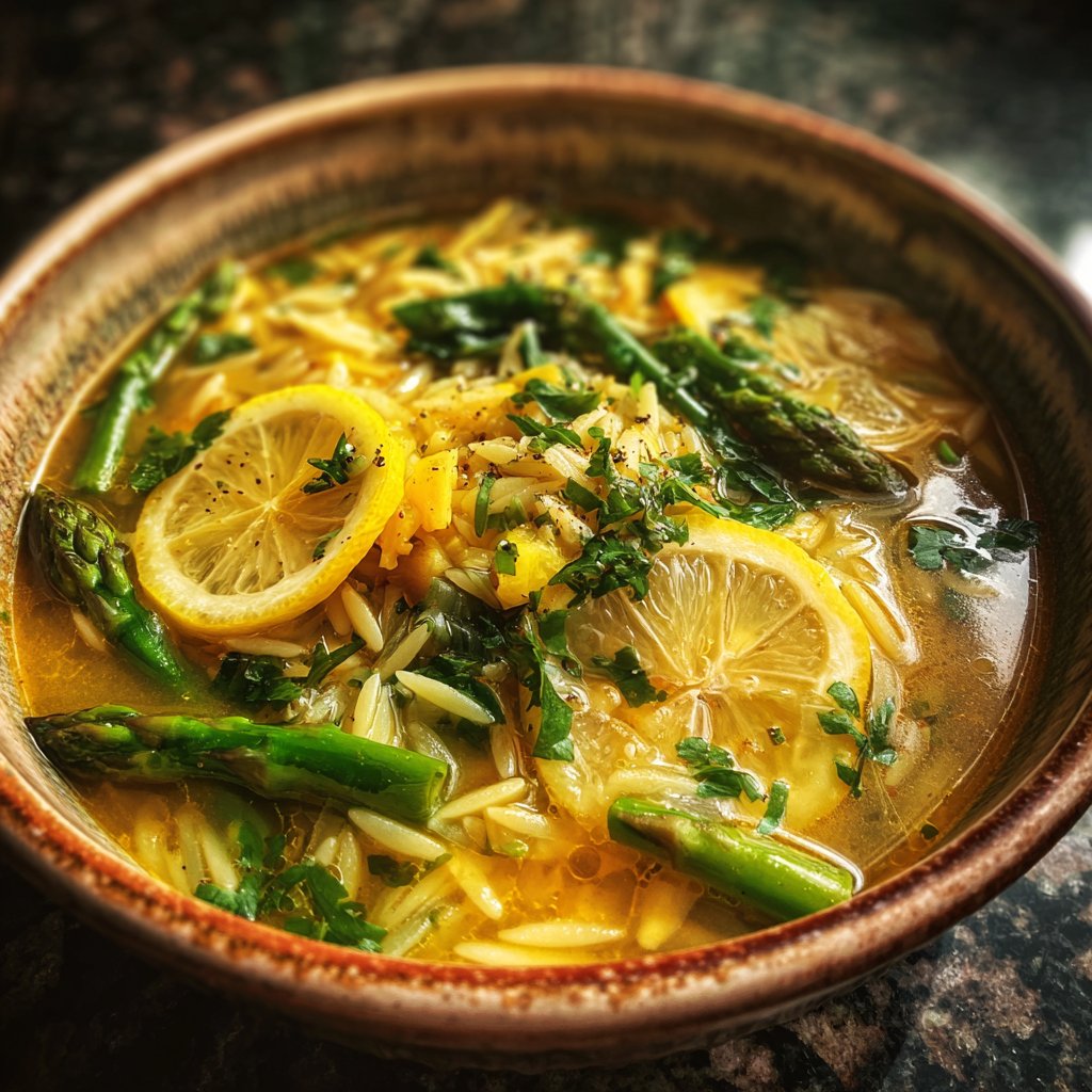 Spring Soup With Lemon And Orzo