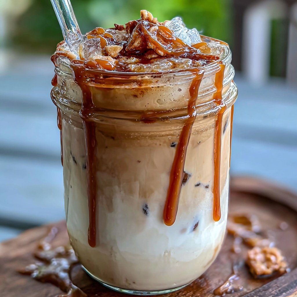 Low Calorie Iced Caramel Latte Drink