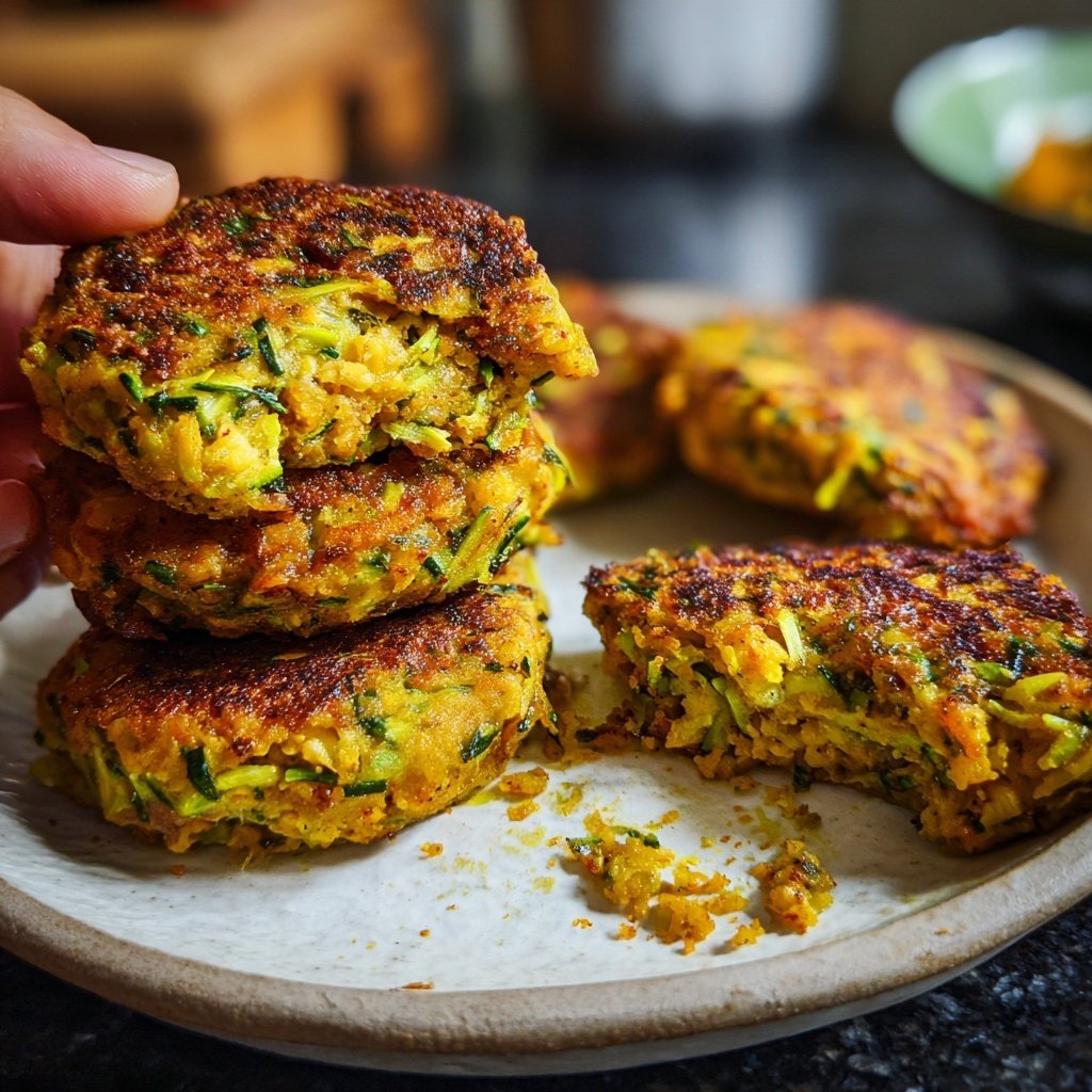 Baked Veggie Chickpea Fritters