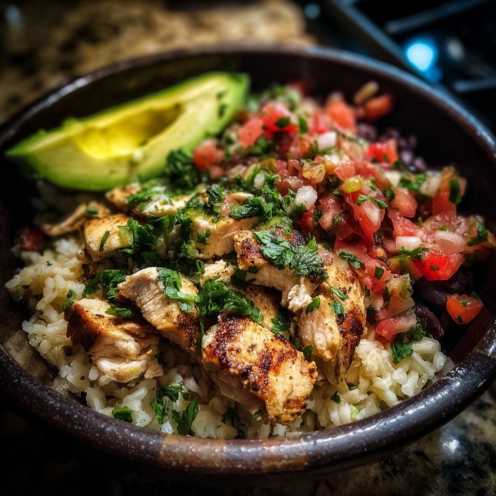 Healthy Chicken Burrito Bowl