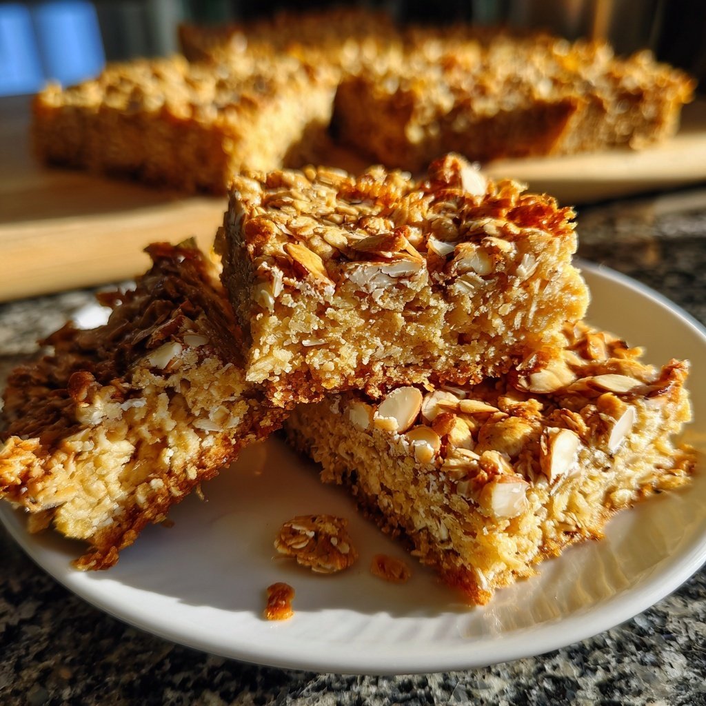 Vanilla Almond Oat Breakfast Squares